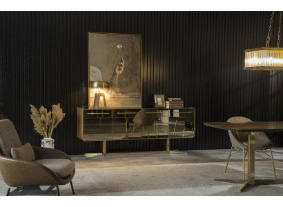 Sideboard Dressoir Console Spiegel Kast Lowboard met spiegelende voorkanten