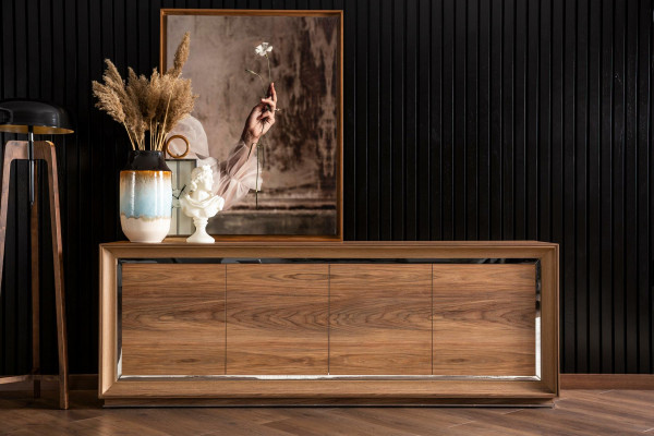 Bruine commode dressoir buffet kast meubels dressoir Sideboard 218cm.