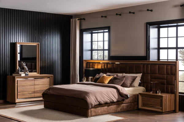 Slaapkamer set compleet kledingkast nachtkastjes bed kast 5-delig.