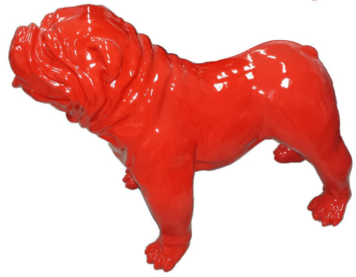 Ontwerp Hond Decoratie Standbeeld Sculptuur Abstracte Decoratie Figuren Standbeelden rode Dier