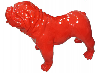 Ontwerp Hond Decoratie Standbeeld Sculptuur Abstracte Decoratie Figuren Standbeelden rode Dier