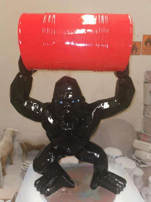 Ontwerper Figur Standbeeld Moderne figuren Standbeelden Decoratie Deco Gorilla Tuin Nieuw