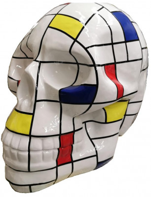 Schedel Figuur Moderne Figuren Decoratie Deco Tuin Sculptuur Beeldhouwwerk Idee Nieuw