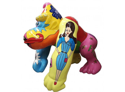 Abstracte gorillafiguur standbeelden decoratie tuinontwerp designerfiguur beeld