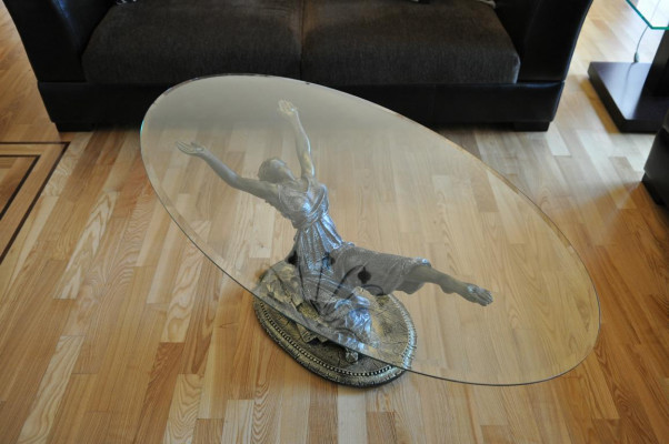 Ontwerp Medusa Salontafel Glazen Tafel Bijzettafels Bank Klassiek 42cm