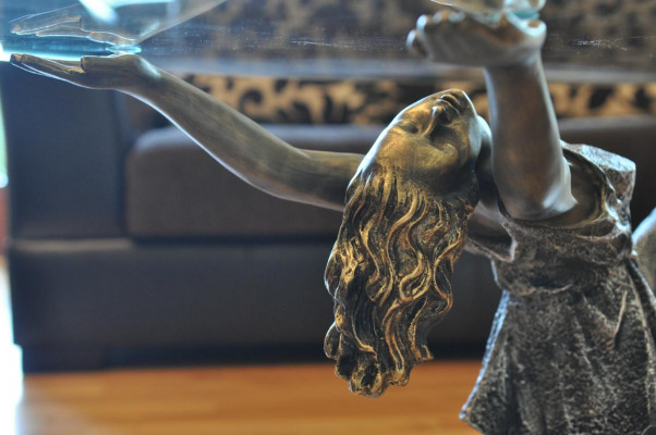 Ontwerp Medusa Salontafel Glazen Tafel Bijzettafels Bank Klassiek 42cm