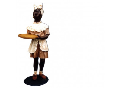 Ontwerp Vrouw met Blad Figuur Standbeeld Sculptuur Figuren Beeldhouwwerken Decoratie 7036