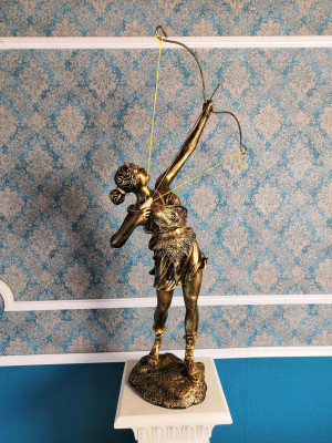 Diana God Boog Pijl XXL Designer Standbeeld Sculptuur Figuur Standbeelden Decoratie
