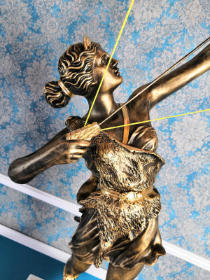 Diana God Boog Pijl XXL Designer Standbeeld Sculptuur Figuur Standbeelden Decoratie