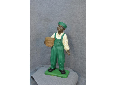 Donkerhuidige jongen beeldhouwkunst figuur sculpturen standbeeld stijl jaren 1920