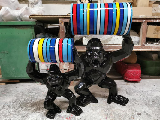 Designer Figur Standbeeld Moderne Figuren Standbeelden Decoratie Deco Gorilla Tuin Nieuw