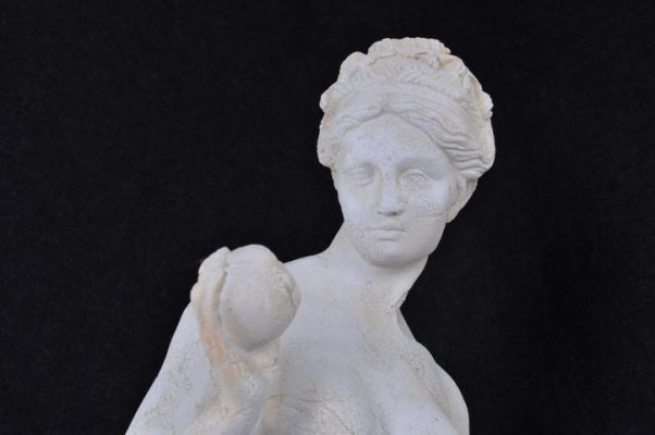 Antieke marmeren stijl standbeeld Eva met appel XXL figuur standbeelden sculptuur decoratie PG0346