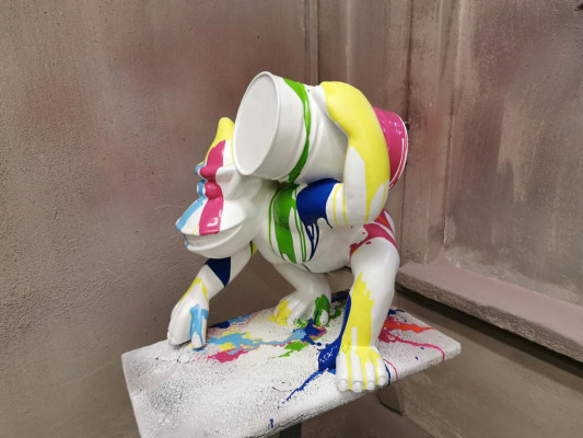 Gorilla Beeld Standbeeld Beelden Standbeelden Decoratie Deco Tuinbeeld Sculpturen Nieuw