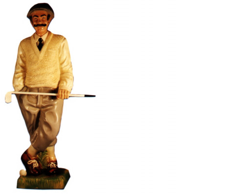 Ontwerp Golfspeler Figuur Standbeeld Sculptuur Figuren Sculpturen Decoratie Deco 7610