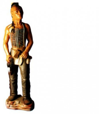 Beeld Indiaan VS Wilde Westen standbeeld sculptuur figuren beeldhouwwerken decoratie nieuw