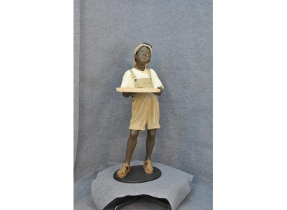 Standaard opslagkaarten drankfiguur figuren standbeeld jonge gastronomie sculptuur