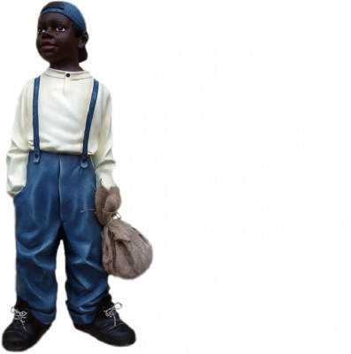 Ontwerp jongen met tas II figuur standbeeld sculptuur figuren sculpturen decoratie 7089