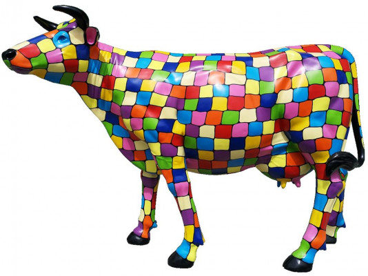 Tuindecoratie standbeeld sculptuur Abstract ontwerper Loft kleurrijke sculpturen Design Koe.