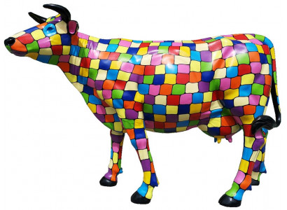 Tuindecoratie standbeeld sculptuur Abstract ontwerper Loft kleurrijke sculpturen Design Koe.