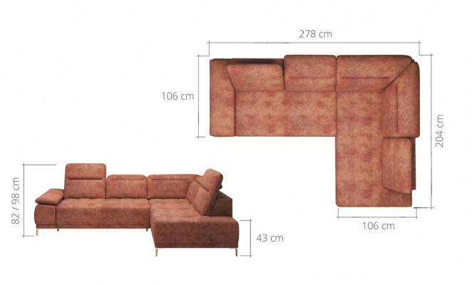 Automatisch hoekbank Bank Ontwerp Bankbekleding Textiel Modern L-vorm Stof Nieuw
