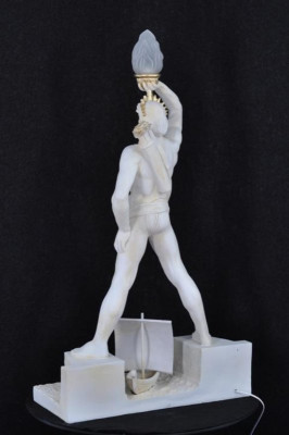 Staande lamp Lamp Lamp Antiek Standbeeld Figuur Sculpturen Beeld Standbeelden KOLOSS