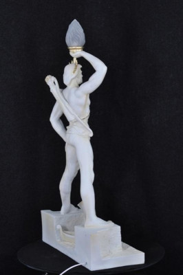 Staande lamp Lamp Lamp Antiek Standbeeld Figuur Sculpturen Beeld Standbeelden KOLOSS