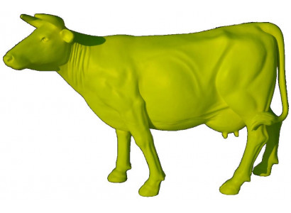 Ontwerp Koe Groene Figuur Standbeeld Sculptuur Figuren Sculpturen Decoratie Abstract
