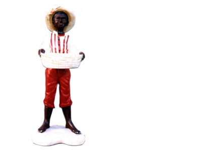 Ontwerp jongen met mand figuur standbeeld sculptuur figuren sculpturen decoratie 7087
