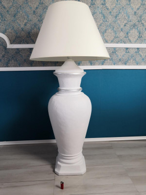 XXL Ontwerp Staande lamp Vaasstandaard Lampen Verlichte vitrine 132cm Plank