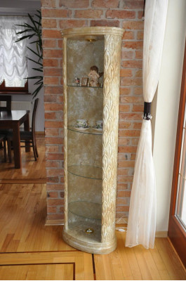 XXL Medusa Antike Stil Vitrine Bar Bodenvase Schrank Vitrinen Säule 181cm Neu