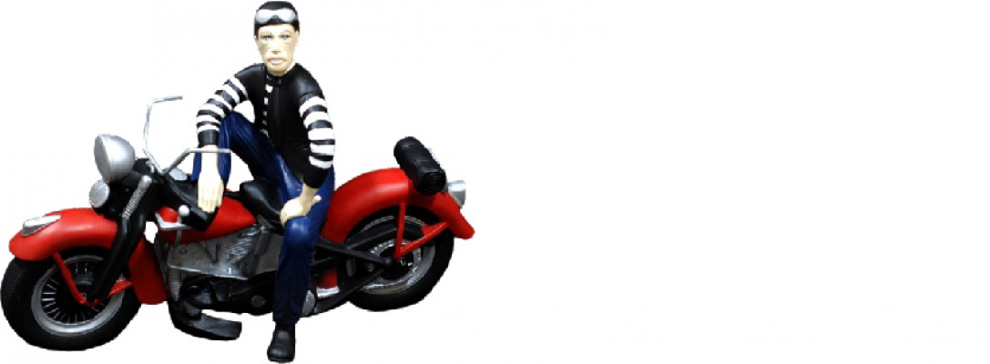 Ontwerp motorrijder figuur standbeeld sculptuur figuren sculpturen decoratie 5687