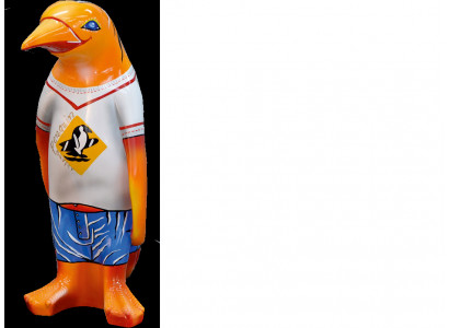 Ontwerp Luxe XXL 67cm Figuur Sculptuur Handgemaakt Pinguïn Diersculpturen Figuren.