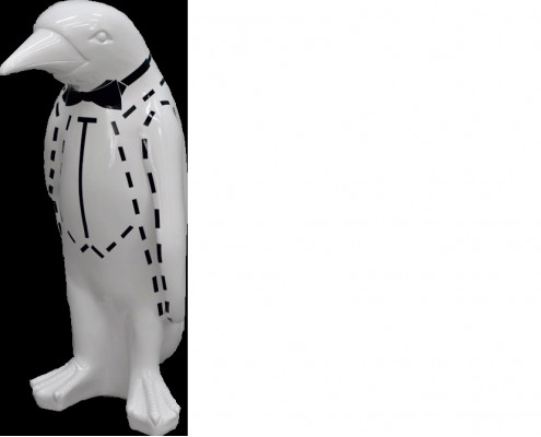 XXL Design 67 cm Pinguin Luxe Figuur Sculptuur Handgemaakt Diersculpturen Figuren