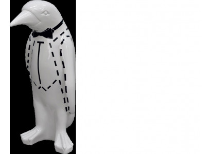 XXL Design 67 cm Pinguin Luxe Figuur Sculptuur Handgemaakt Diersculpturen Figuren