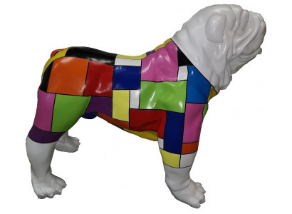 Abstracte hondenfiguur standbeeld decoratie tuin sculptuur beeldhouwwerken 75x90.