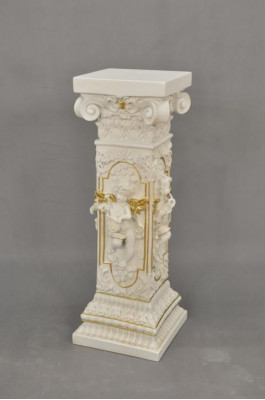 Ontwerp zuil Amoretten sculpturen figuren decoratie decoratiestandaard bloemen sokkel