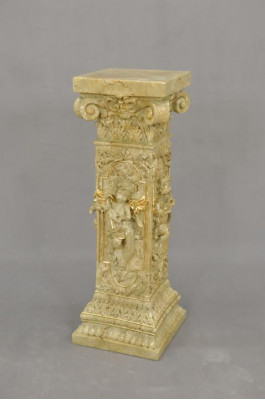 Ontwerp zuil Amoretten sculpturen figuren decoratie decoratiestandaard bloemen sokkel