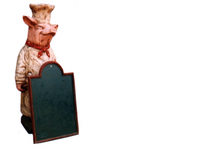 Restaurant Ständer Tafel Steak Figur Statue Skulptur Figuren Skulpturen Gastro   Restaurant Stand Tafel Biefstuk Figuur Standbeeld Sculptuur Figuren Sculpturen Horeca