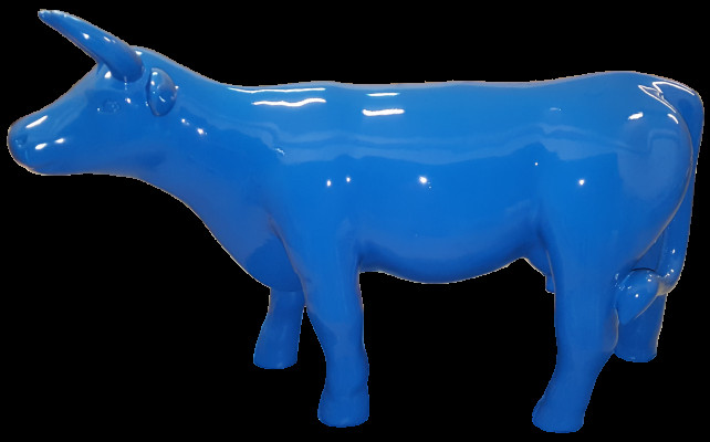 Blauw koe decoratie beeldjes echte ambachtelijke sculptuur abstracte decoratie