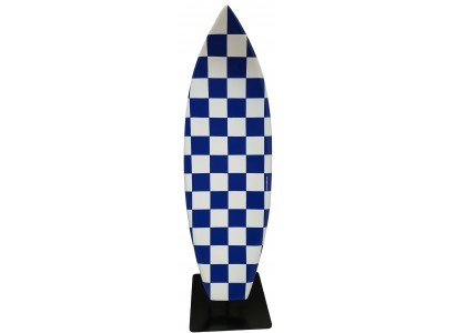 Surfplank met handbeschilderde figuur standbeeld sculpturen standbeelden abstracte kunst