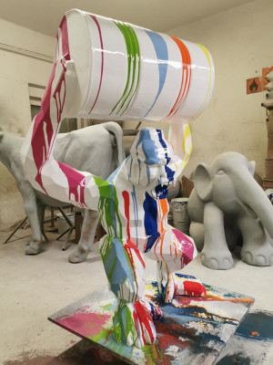 Ontwerper figuur standbeeld moderne figuren standbeelden decoratie decoratie gorilla tuin nieuw