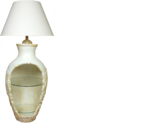 Ontwerp Staande Lamp Vaas XXL 138cm Staande Lamp Lampenplank Verlichte Vitrine