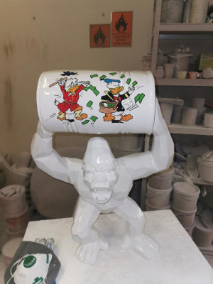 Designer Figur Standbeeld Moderne Figuren Beelden Decoratie Decoratie Gorilla Tuin Nieuw