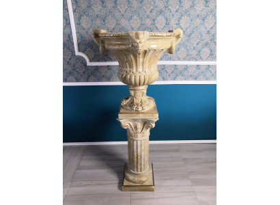 XXL Vaas Tafel Decoratie Deco Vazen 69cm Antieke Stijl Sculptuur Figuur Kelk Rom