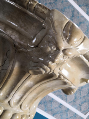 XXL Vaas Tafel Decoratie Deco Vazen 69cm Antieke Stijl Sculptuur Figuur Kelk Rom