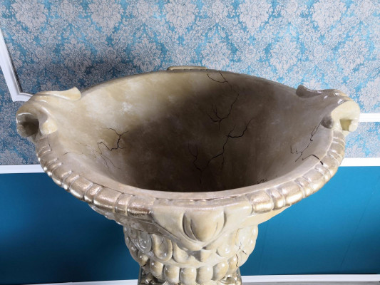 XXL Vaas Tafel Decoratie Deco Vazen 69cm Antieke Stijl Sculptuur Figuur Kelk Rom
