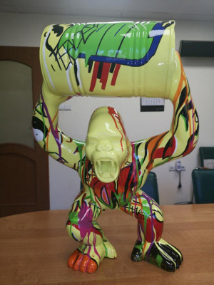 Beeld Standbeelden Decoratie Deco Gorilla Tuin Nieuwe Designer Figuur Standbeeld Modern