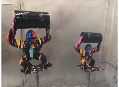 Beelden Standbeelden Decoratie Deco Gorilla Tuin Nieuw Designer Figuur Standbeeld Modern
