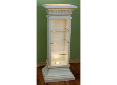 Ontwerp Vitrinekast Glazen Pilaar Vitrinekasten Rekken CD-kast Lamp 6894 Nieuw.