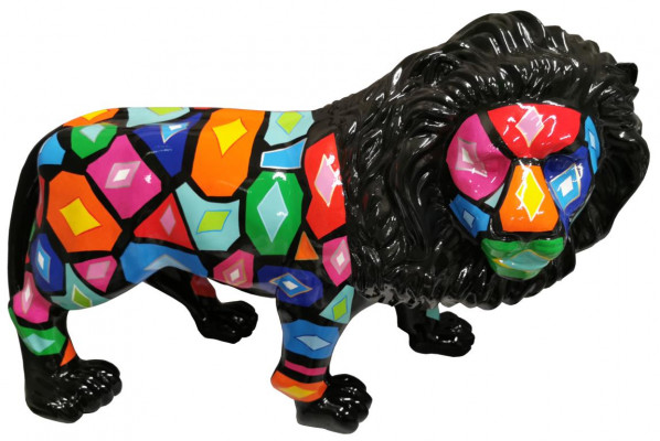 Abstracte Leeuw Handgeschilderde Figuren Standbeelden Sculptuur Modern Ontwerp Leeuwen Tuin